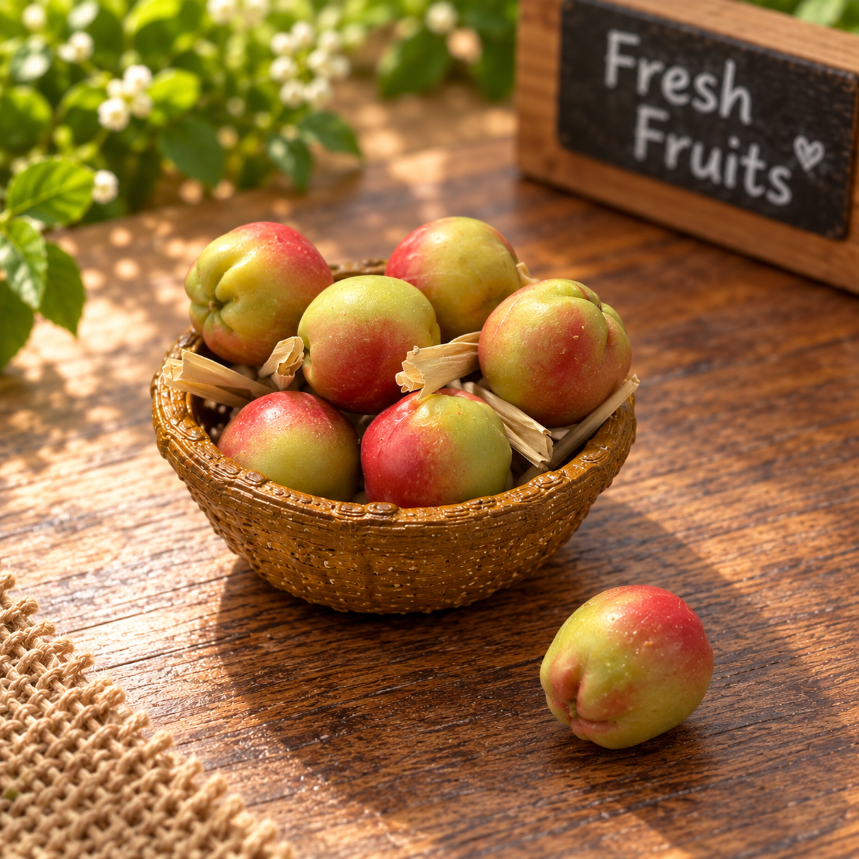 Miniature Apple Fruit Basket