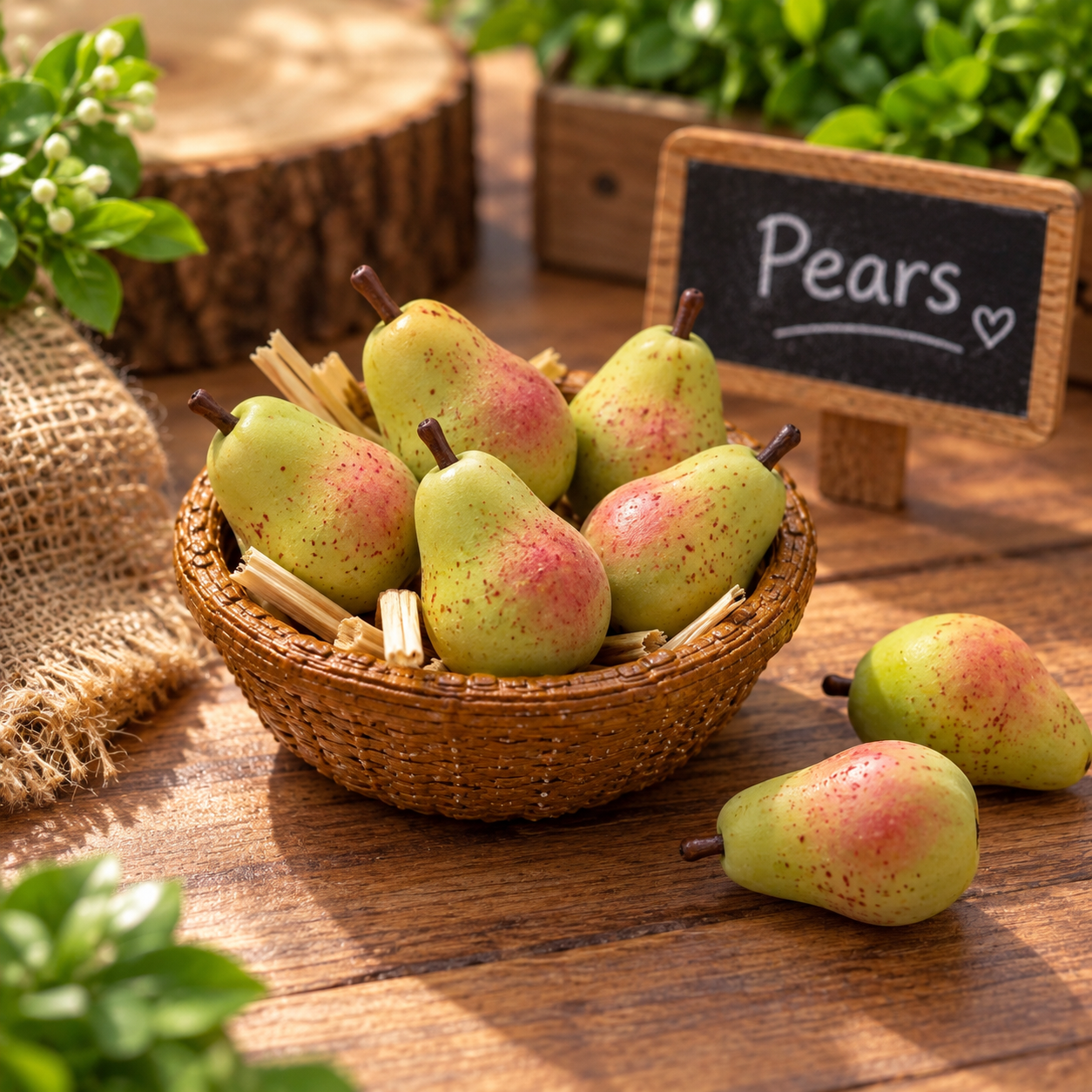 Miniature Pear Fruit Basket