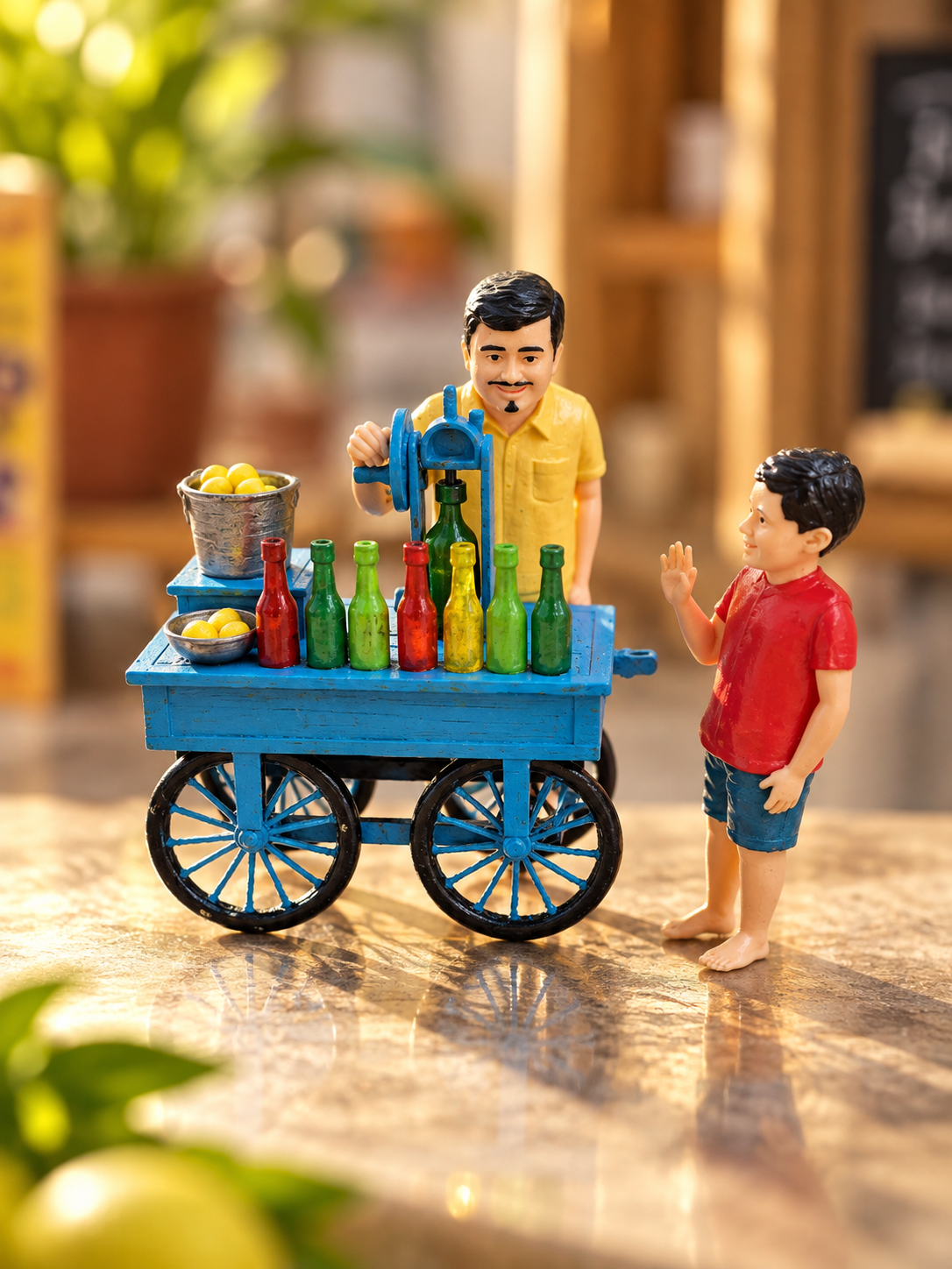 Traditional Lemon Soda Cart Miniature