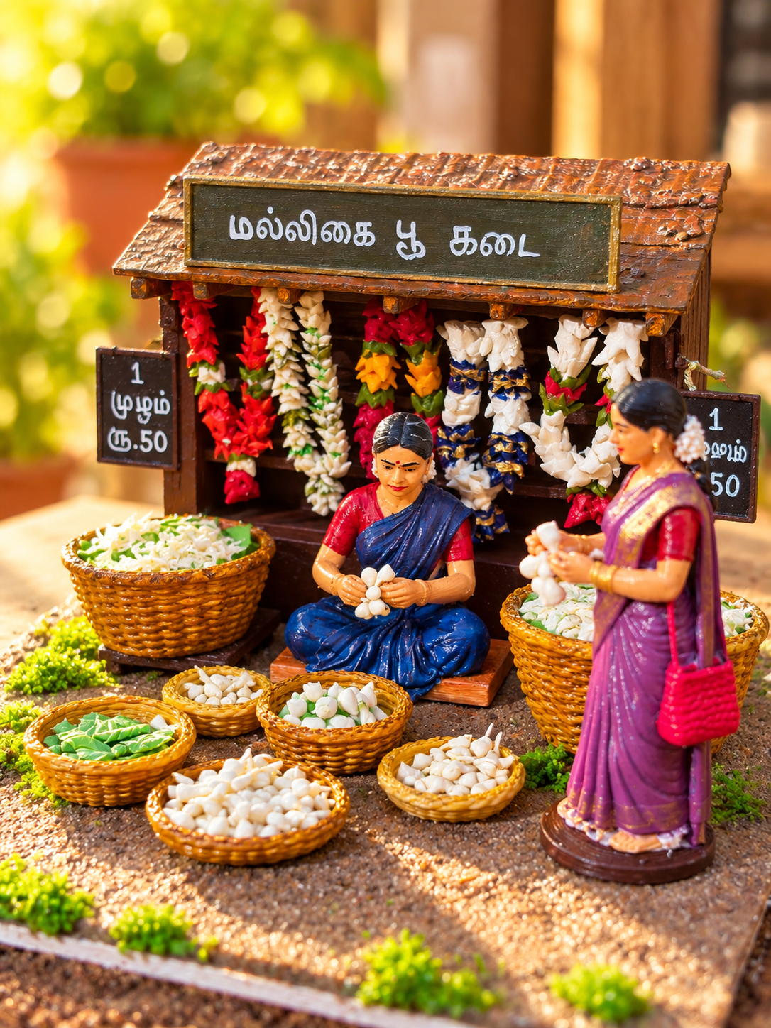 Traditional Malligai Poo Shop Miniature