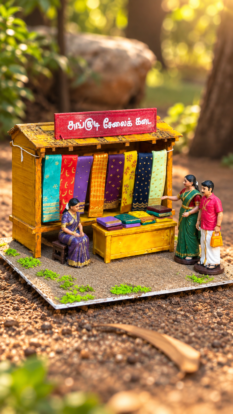 Traditional Sungudi Saree Shop Miniature