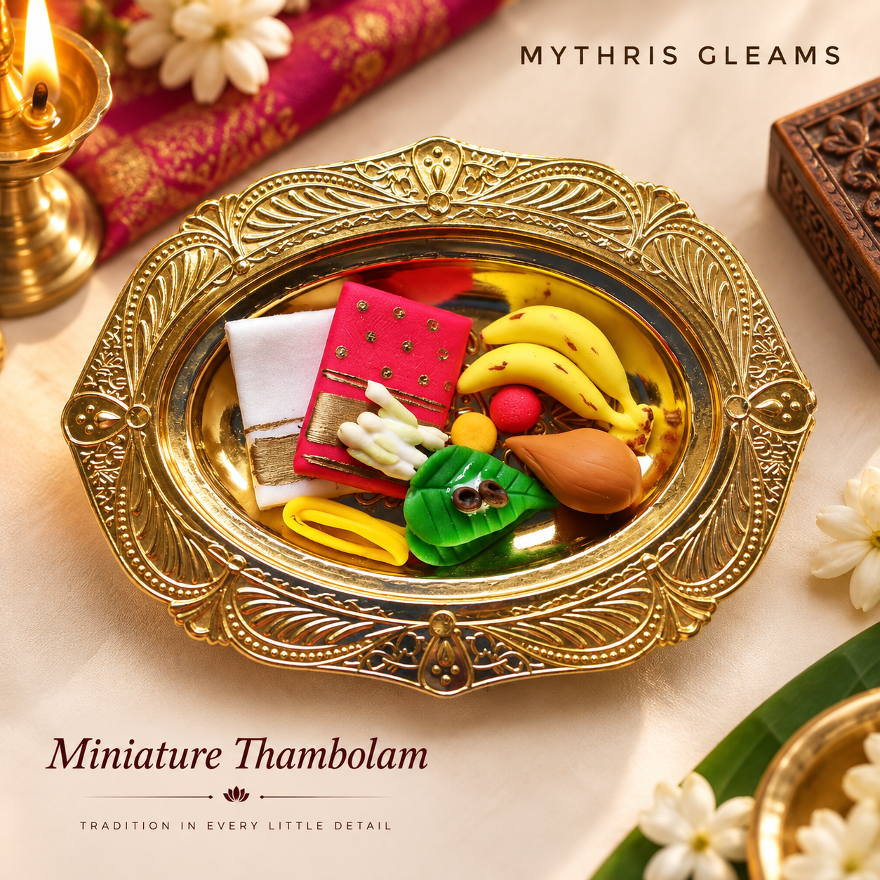 Navaratri Miniature Thamboolam – Clay Cloth Tray Edition