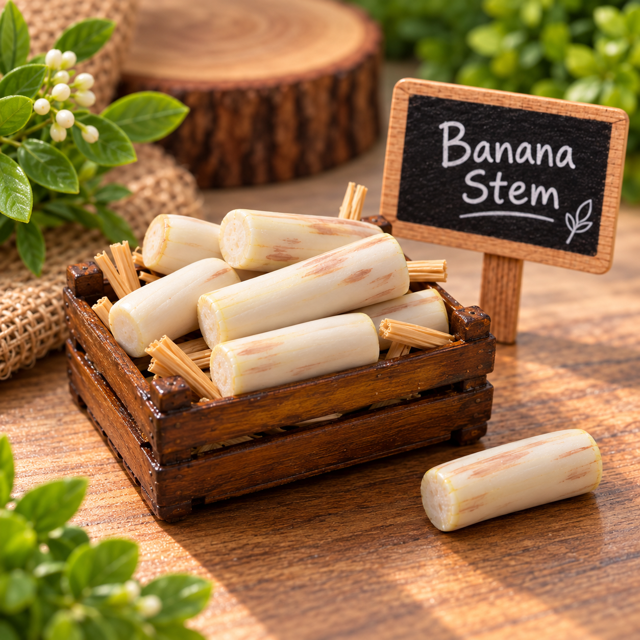 Miniature Banana Stem Vegetable Crate