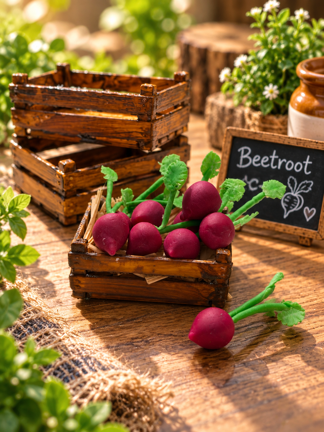 Miniature Beetroot Vegetable Crate