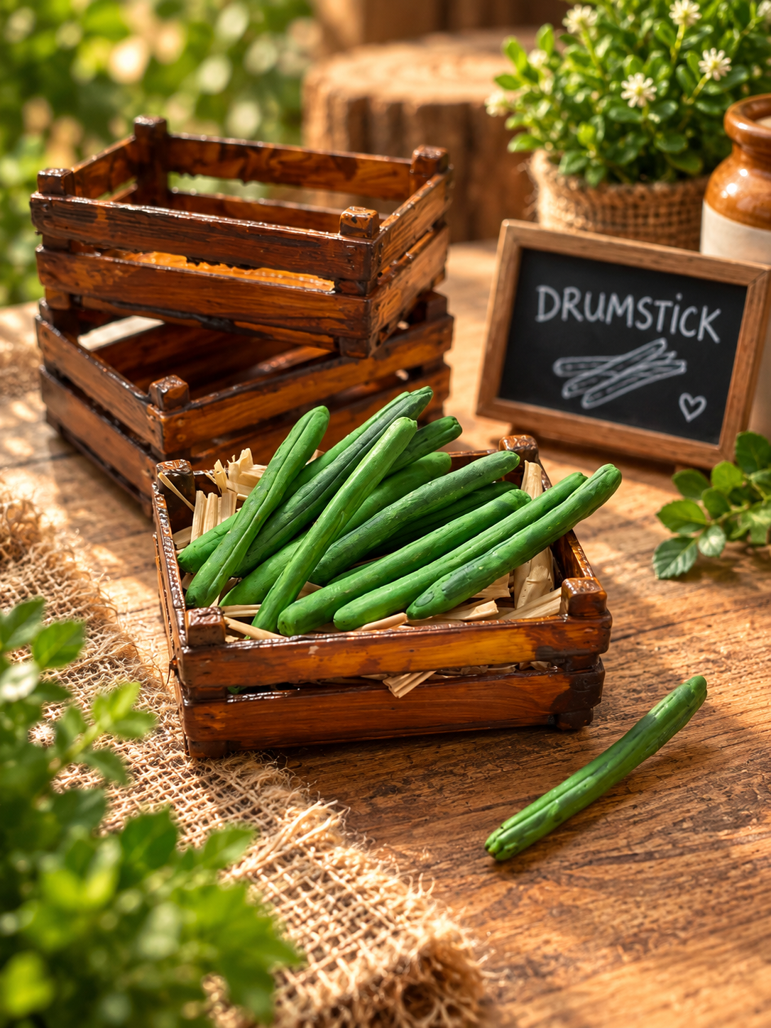 Miniature Drumstick Vegetable Crate