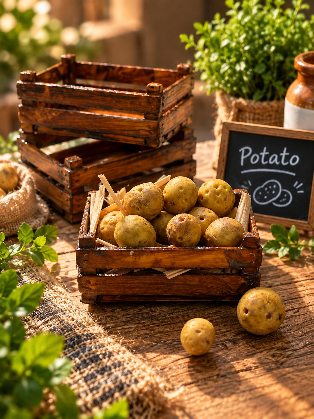 Miniature Potato Vegetable Crate