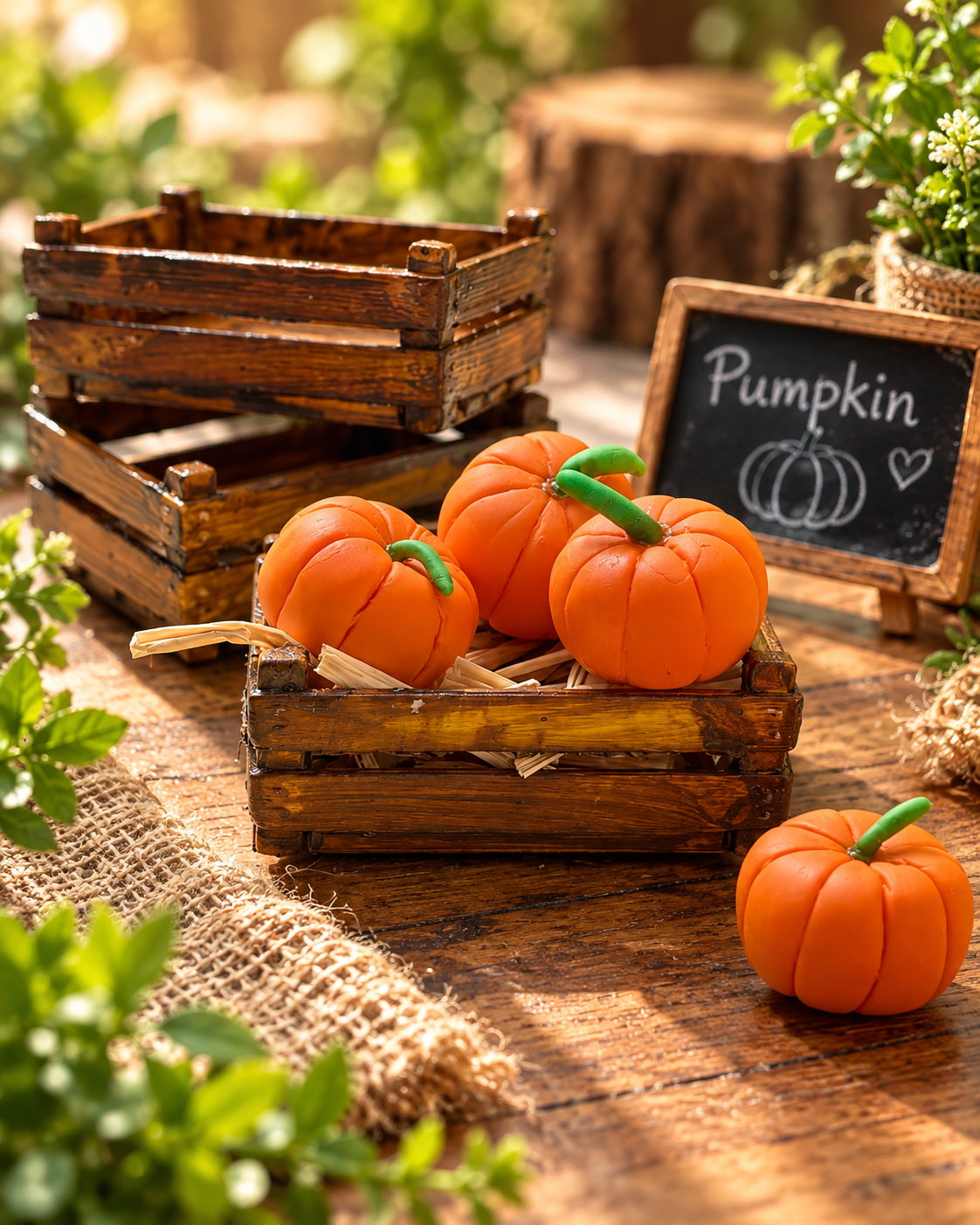 Miniature Pumpkin Vegetable Crate