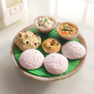 Miniature Idly Pongal Vada Fridge Magnet